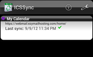 Complete setting ICSsync for Android